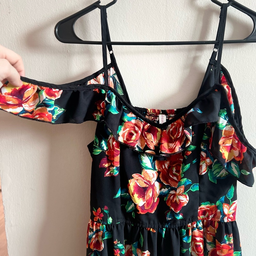 Multicolor Floral Dress w Pockets